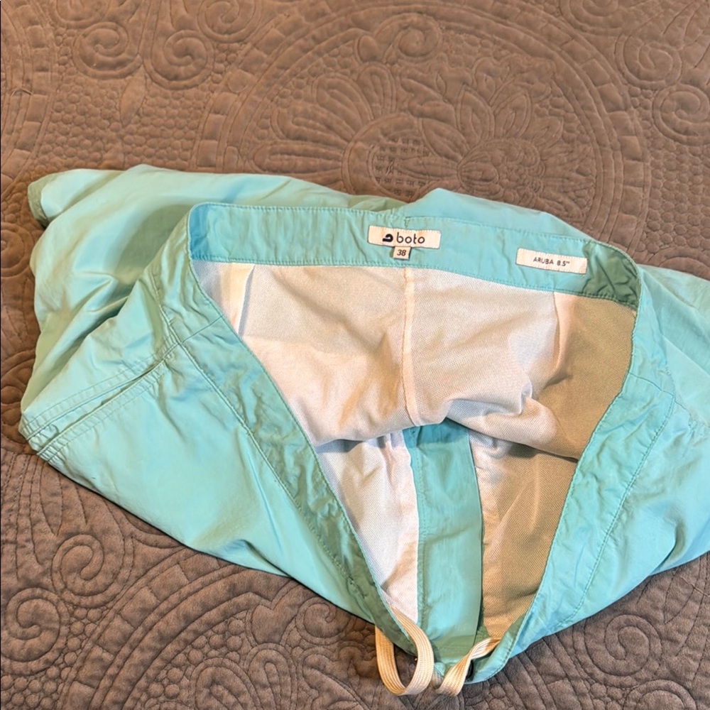 Men's Light Blue Swim Board Shorts - Picture 7 of 9